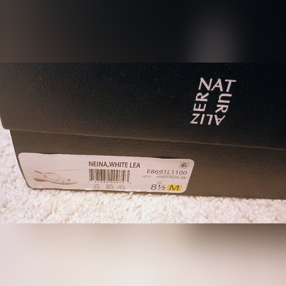 Naturalizer N5 Contour‎ Neina White Leather Sandal Women's Size 8.5 M - Picture 4 of 5